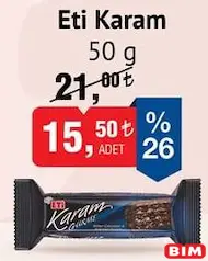 ETİ KARAM GOFRET 50 G ETİ KARAM GOFRET 50 G